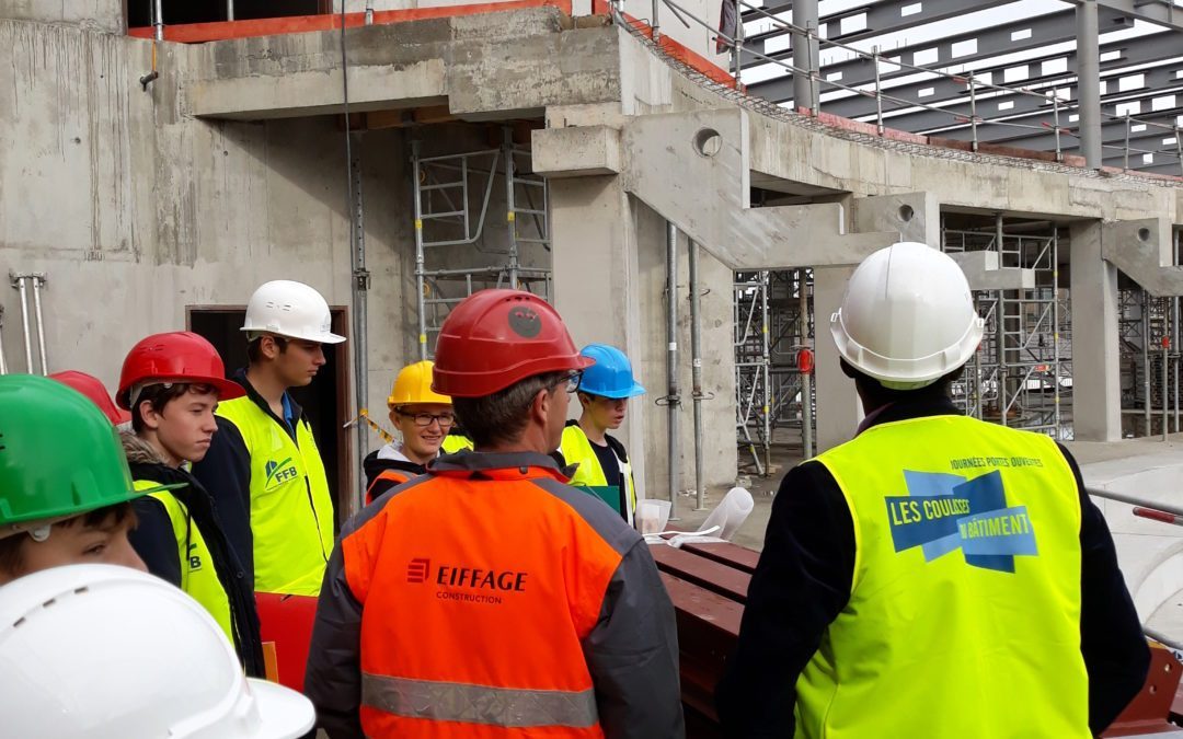 Visite du chantier de la patinoire